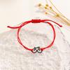 Yellow Braided Rope Adjustable Bracelet Hollow Bicycle Charm Minimalist Casual Thin Wrist Jewelry for Women Daily Wear