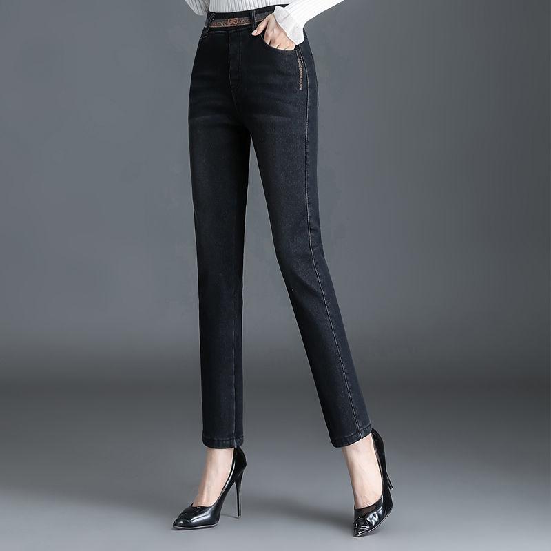 Winter Plus Velvet Stretch Jeans Women High Waist Skinny Vaqueros Thick Warm Denim Trousers Fashion Mom Pencil Pants