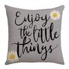 Spring Combination Pillow, Simple Letter Print, Sofa Pillow, Bedside Cushion, Linen Pillow