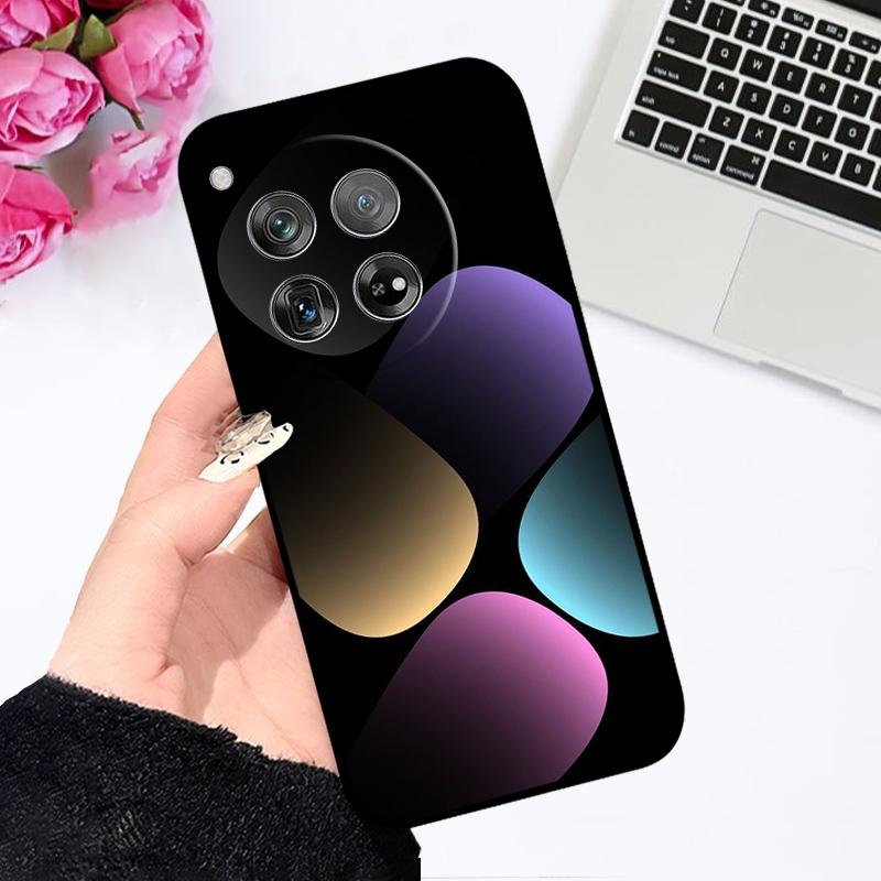 Case For OnePlus 12 Fundas 1+ 12 CPH2573 Floral Pattern TPU Silicone Phone Cover For One Plus 12R Capa CPH2585 Shockproof Bumper