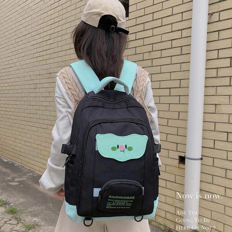 

Student schoolbag women s new backpack fashion trend versatile computer bag daily leisure backpack чорний