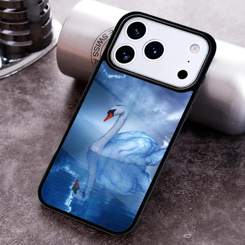 Beautiful White Swan Bird Phone Case For iPhone 17 16 15 14 13 12 11 Pro Max Plus 17Air Soft Silicone Cover