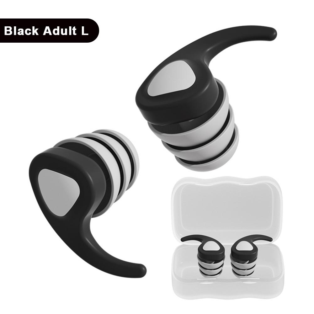 

Soundproof Sleep Aid Earplugs Noise Reduction Silicone Earplug 3 Layer Hearing Protection Ear Protector Waterproof Swim Ear Plug чёрный