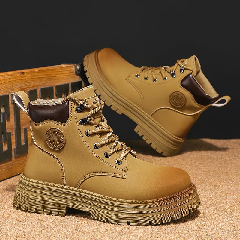 Martin boots autumn and winter new thick-soled heightening wear-resistant outdoor leisure sports hiking shoes