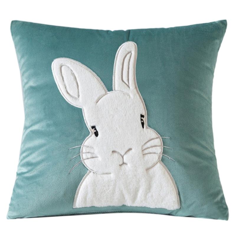 

Наволочка с изображением кролика 45x45 см, квадратная, мягкая, удобная, наволочка для праздничного фестиваля, вечеринки, украшения фона, дропшиппинг 45 45 Single Pillowc