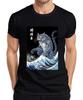 Demon Cat Muscle Cat Big Wave Japanese Ukiyoe Halloween Unisexs TShirt