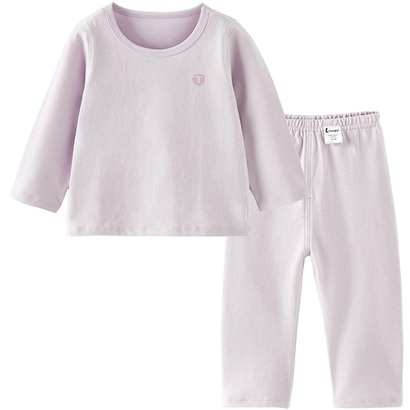 TONGTAI Girls Pure Cotton Thermal Underwear & Pajama Set 80cm