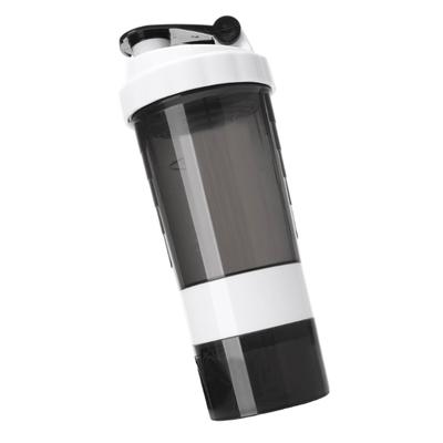 Garrafa de Shake de Proteína de 500ML com 3 Camadas Garrafa de Água de Grande Capacidade Copo Plástico Misturador Copo de Água para Fitness Esportes Durável
