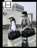 Bolsa de viaje portátil de cuero sintético para hombre: gran capacidad, separación de líquidos, equipaje de corta distancia o bolsa de fitness.