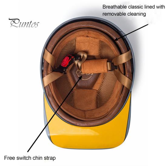 Vintage Motorradhelm Outdoor Radfahren Rollschuhlaufen Offenes Gesicht Baseballmütze Helm Leichter Herren Damen Fahrrad Roller Halbhelm