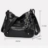 Korean Versi Multi-layer Large Capacity Shoulder Bag, Fashi Leather Women's Crossbody Bags, Unisex, Suitable for Commuting