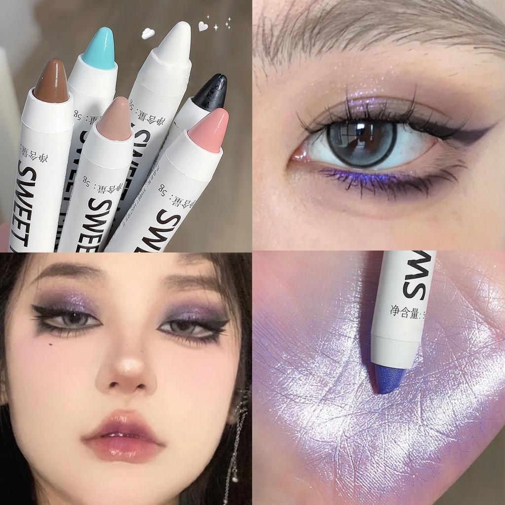 White Eyeliner Shiny Glitter Eyeshadow Stick Eyeliner Pen 13 Colors Matte Blue Purple Pink Eye Liner Makeup Brighten Silkworm