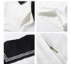 After-Sales Black Collar White JK Sailor Suit Set with Pleated Skirt