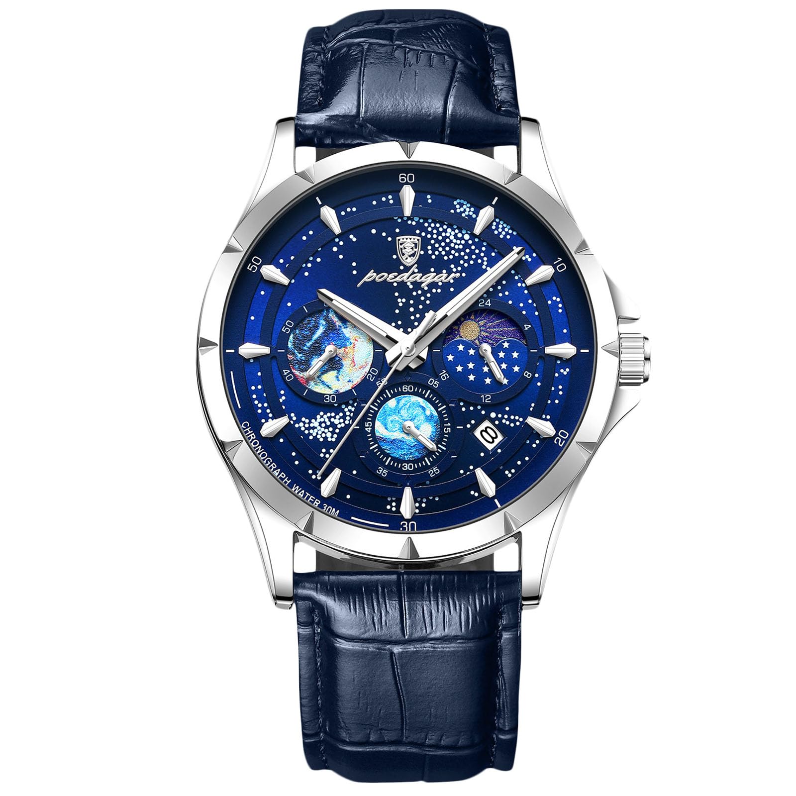 RORIOS Men s Quartz Watch with Day Display, Multi-Function, Luminous Display, Lightweight, Waterproof, Stylish, Popular, Simple, Unisex, Perfect for