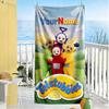 Teletubbies Customize Text Beach Towel Quick-Dry Soft Microfiber Ideal for Travel Outdoor Swim Pool Yoga Surf Camping Hiking Gym Gift Holiday