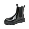 Chelsea boots autumn and winter smoke tube Martin boots retro casual British high-top leather shoes medium-top short boots