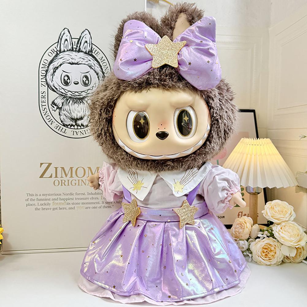 Für 58cm Labubu Puppenkleidung, modische Kleidung, Hoodies, Puppenkleidung, farblich passende Hoodies, Puppenzubehör, süße Dekoration, kleine Tücher