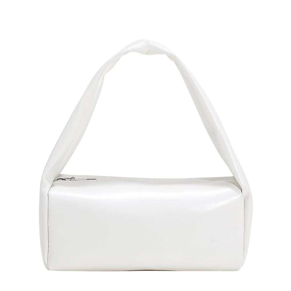 Women PU Leather Clutch Bag Solid Female Cylinder Tote Phone Small Purse Handbag