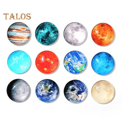 12 Stück Kristallglas Mond Planeten dekorative Kühlschrankmagnete Schrankaufkleber Live City Fashion Home Decor