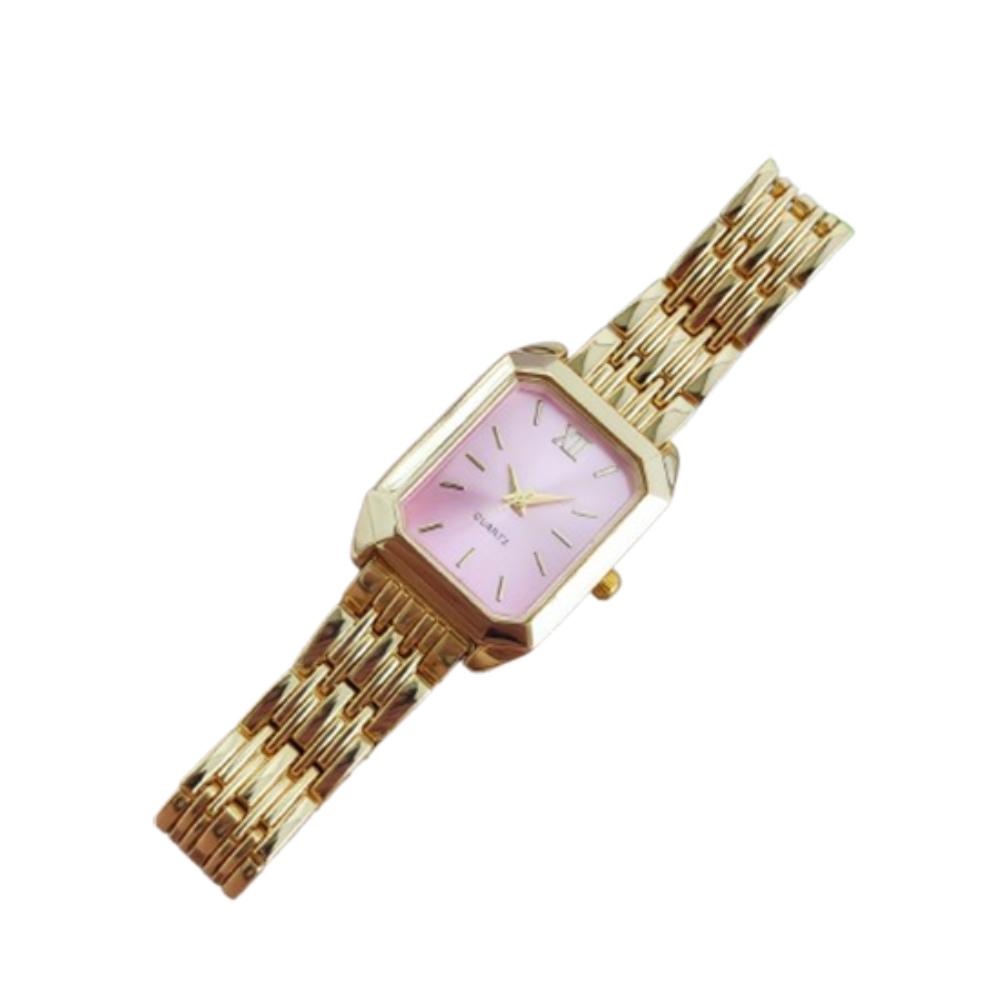 Slim Strap Women Quartz Watch Leaf Design Rhinestone Watch Rhinestone Quartz Watch Accessories Style C