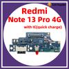 For xiaomi redmi note 13 Pro 4G 5G Dock Connector USB Charger Charging Port Flex Cable Board Replacement
