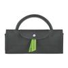Longchamp Le Pliage Green 45 Fashion Solid Color Snap Zipper Closure No Shoulder Strap Canvas And Leather Trim Travel Tote Bag Large 1624919P66