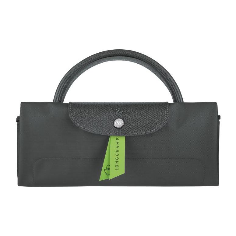 Longchamp Le Pliage Green 45 Fashion Solid Color Snap Zipper Closure No Shoulder Strap Canvas And Leather Trim Travel Tote Bag Large 1624919P66
