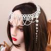 White Beaded Headdress French Style Pearl Bridal Headwear Wedding Elegant Hair Jewelry Pography Accessories