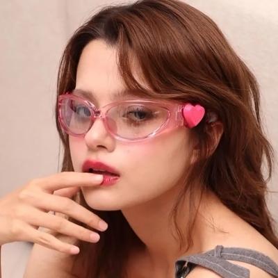 Non-polarized Sweet Style Sunglasses for Women Y2K Stylish UV Protection Outdoor Sun Glasses Korean Stylish Sunglasses Women