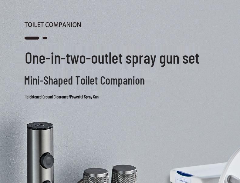 Toilet Spray Gun Set: Dual-Outlet Valve, Booster Water Gun, Feminine Wash