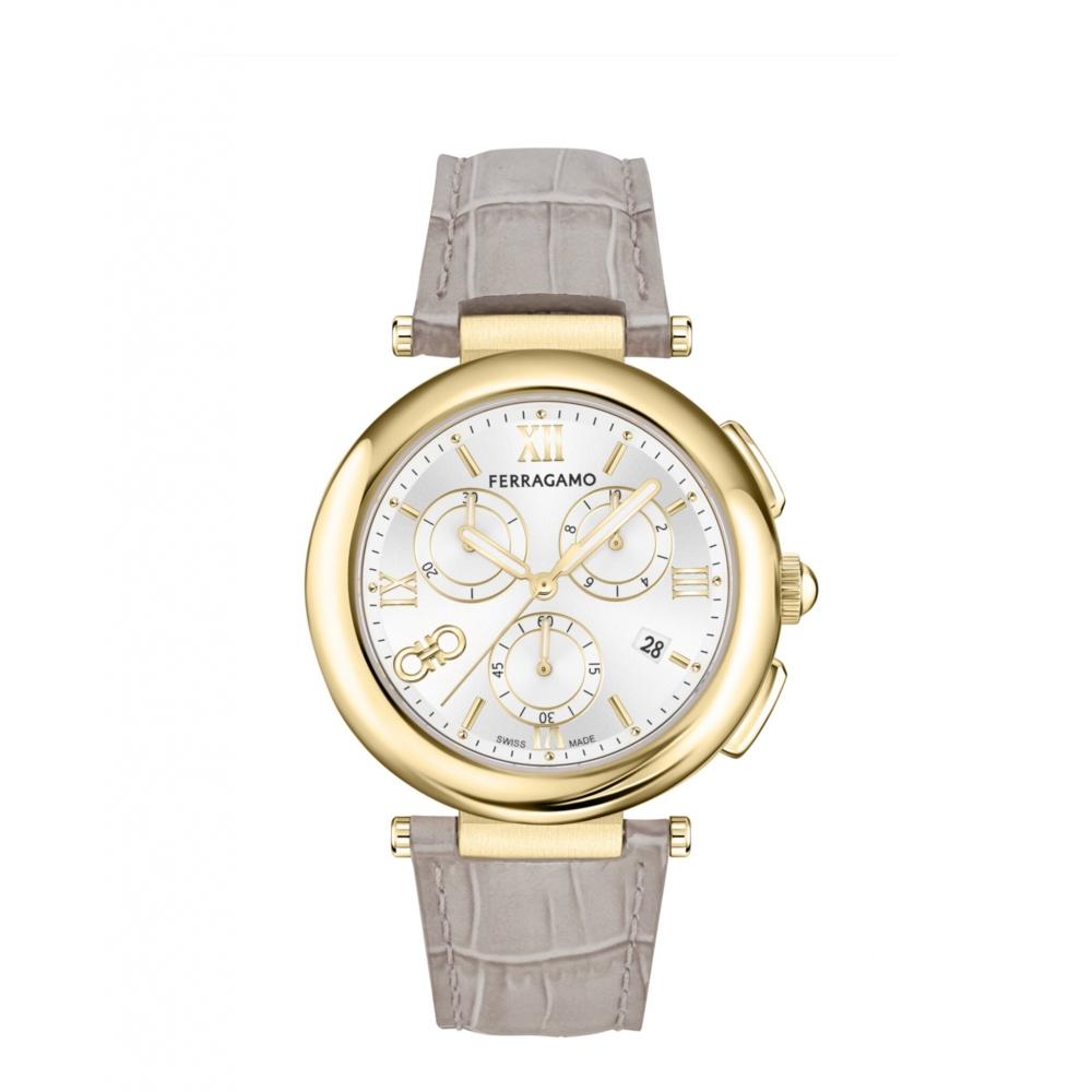 

Salvatore Ferragamo Ferragamo Legacy Chronograph Watch Grey Gold Silver
