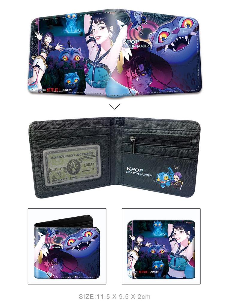 K-Pop Demon Hunter Girl Group 3D-geprägte Anime-Geldbörse für Schüler und Fans