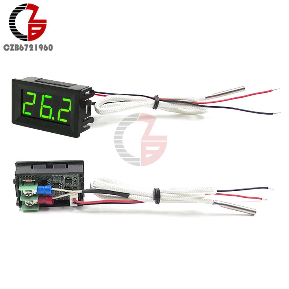 -30~800 Degree LED Digital Thermometer DC 12V Temperature Meter M6 K-Type Thermocouple Pyrometer Thermal Detector Tester Monitor