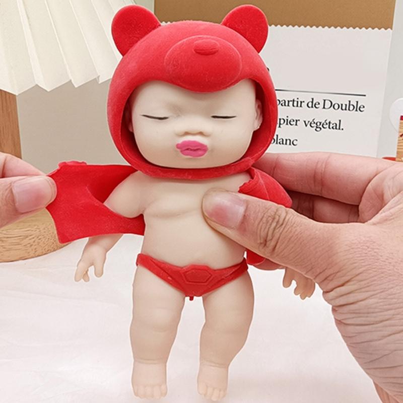 Squeeze African/Caucasian Doll Toy Stretch Doll Soft Stress Relieve Party Gift Pressure Release Office Anxiety Toy