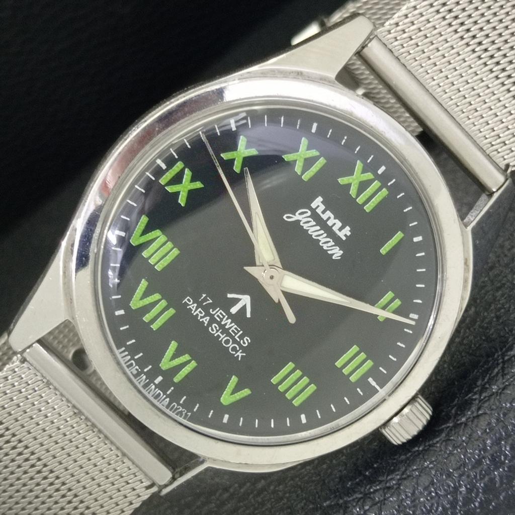 

HAND-WINDING VINTAGE HMT JAWAN INDIAN MENS BLACK COLOR DIAL WATCH a700281-5 R202-a700281