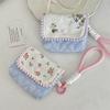 Fresh Small Floral CCD Camera Storage Bag Anti-Fall Portable Compact Headphones Lipstick Cosmetics Storage Bag