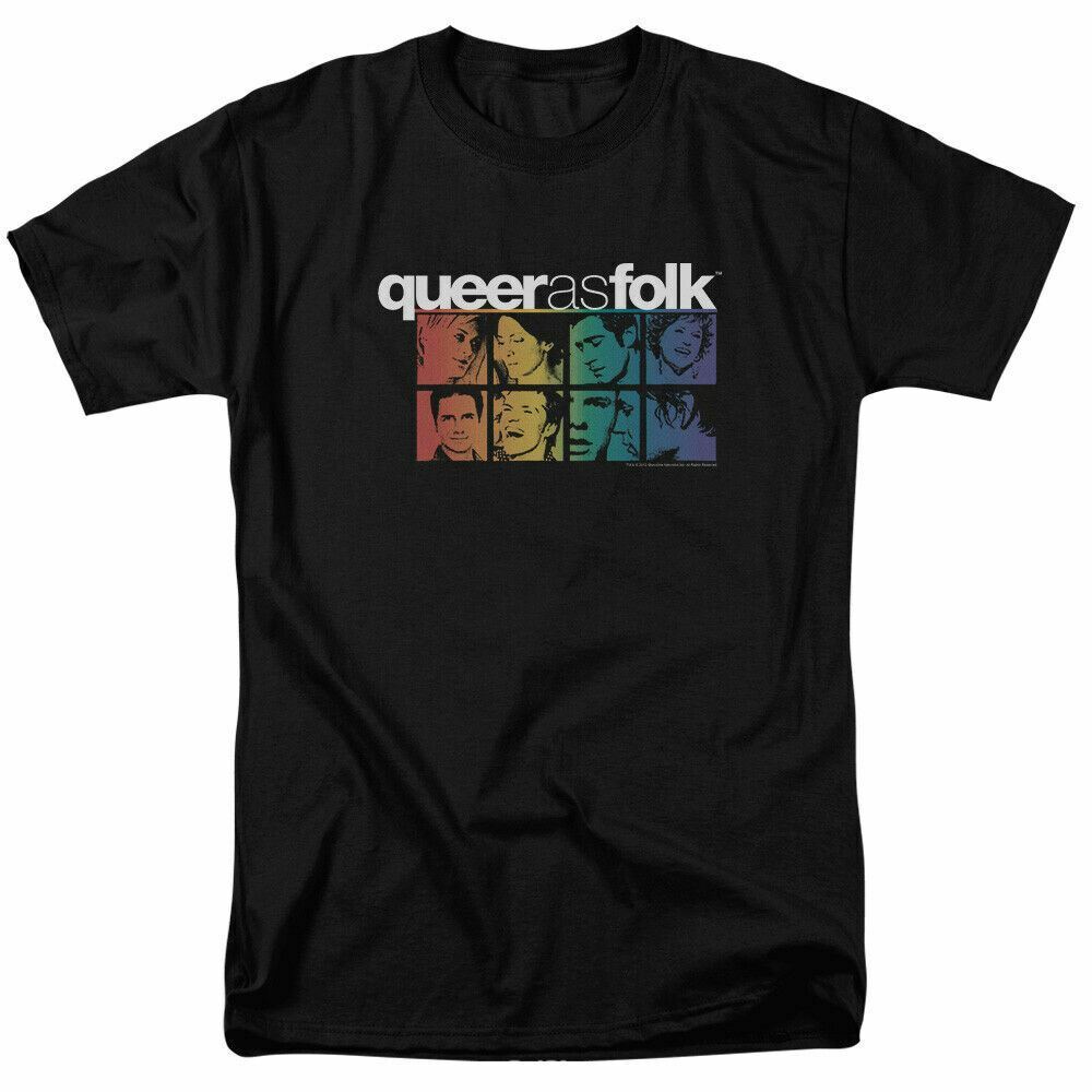 

26 Queer As Folk Cast T Shirt Mens Licensed Classic TV Show Pride Tee Black Unisex T-Shirt XXL