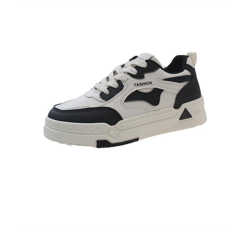 

Little white shoes women s 2025 spring and autumn new student Internet celebrity sports board shoes street shooting versatile casual shoes female dad 35 чёрный