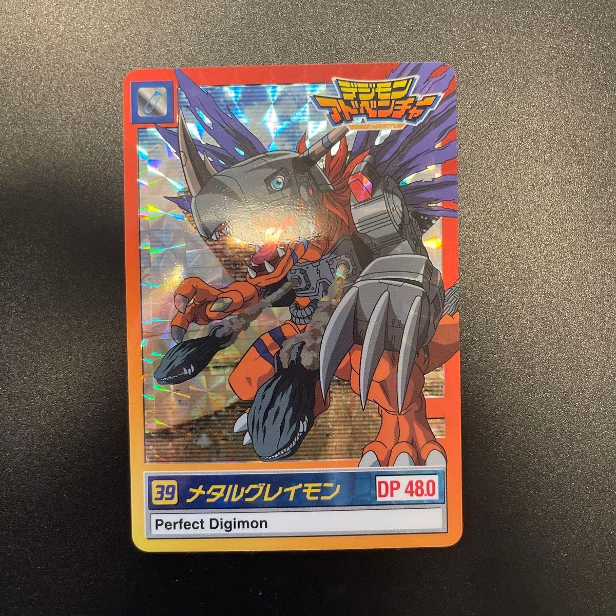 Used Digimon Adventure Metal Greymon Card 39 DP48.0 Perfect Digimon