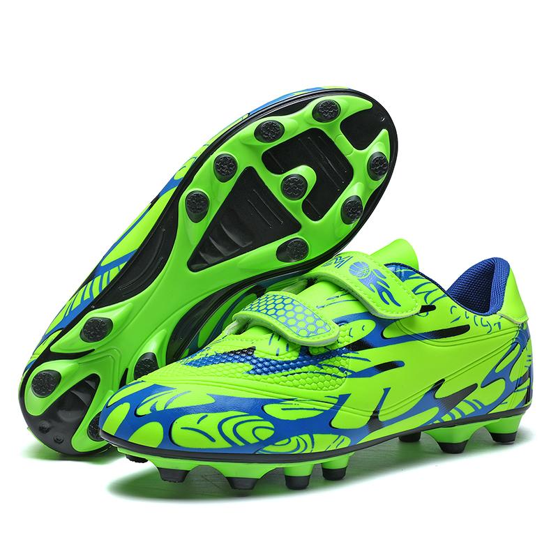 Boys Football Boots Spike Rubber Soft Sole Kid's Professional Artificial Turf Training Football Boots for Girls