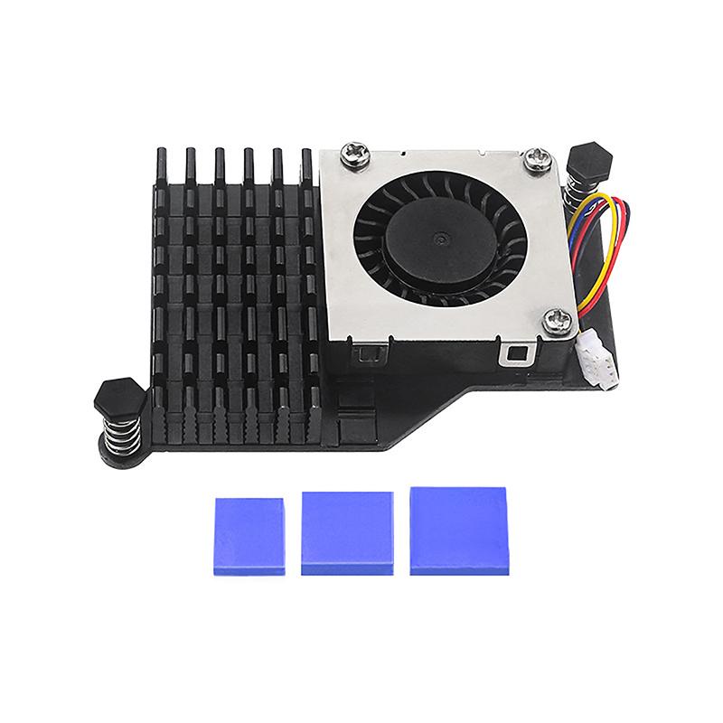 

1Pc PWM Speed Adjustable Fan Black Silver Blue Cooling Radiator For Pi 5 Active Cooler Aluminum Heatsink Accessories