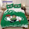 Biancheria da letto con spirito di squadra dei Boston Celtics(1 * copripiumino + 2 * federa, senza nucleo)Regalo di compleanno di Natale Copripiumino e federa