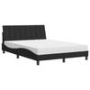VidaXL Lit avec matelas noir 120x200 cm velours 3208588