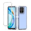 3 In 1 Hybrid Armor Shockproof Phone Case For Honor X5B Plus 6.56 Inches Hard Plastic TPU Frame Transparent Acrylic Back Cover