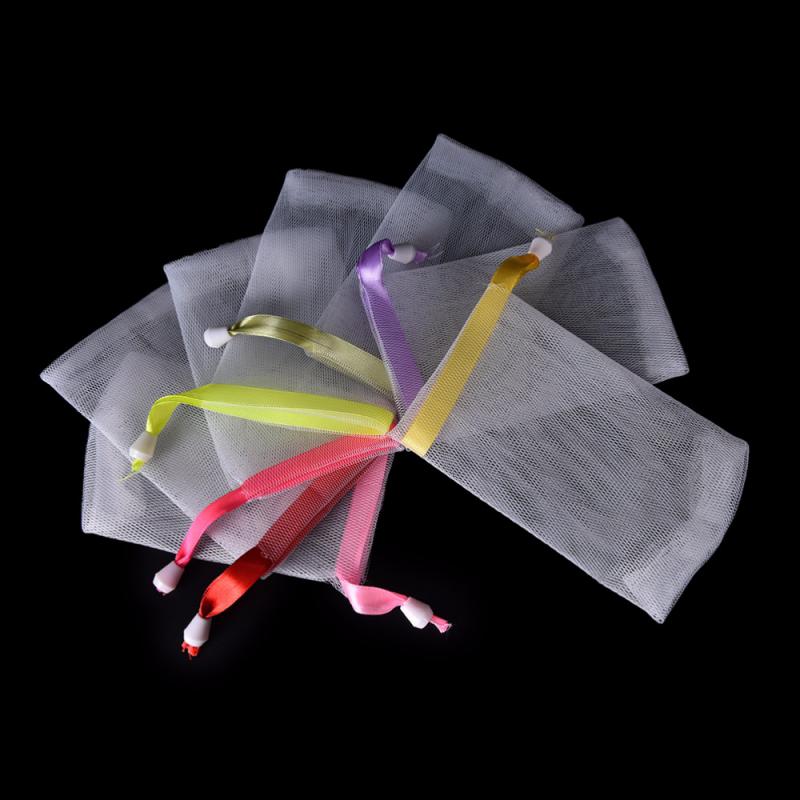 1-10Pcs Clean Foaming Mesh Bag Portable Hangable Nylon Nylon Soap Mesh Bag Mesh Net Bag For Cleansing Face Bathroom Products