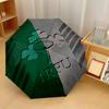 Ireland Rugby Print Auto 8?Ribs Folding Umbrella Wind Resistant Lightweight Automatic Umbrella For Daily Travel
