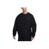 Nike Solo Swoosh Solid Color Crewneck Pullover Fleece Long Sleeve Sweatshirt Men Sweatshirt HV1087-010