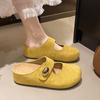 Inner height-increasing slippers for women to wear new thick-soled bag head half slippers with skirt and one pedal slippers