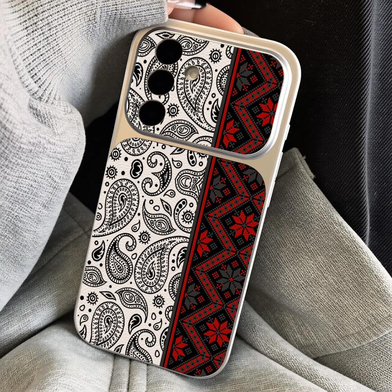 Retro Mandala Pattern Leather Lanyard Case For Samsung S26 S25 Ultra S24 S23 S22 Plus S21 FE A16 A17 A26 A36 A37 A54 A55 A56 A57 5G Cover