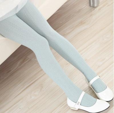 Baby Girls Tights Elastic Waist Elementary School Student Pantyhose Spring Autumn Girls Legging Children's Knitted Pantyhose